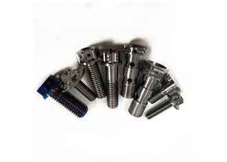 China DIN GB ANSI BSW Titanium Bolts Screws Gr5 Ti6al4V Banjo Bolt Anti Corrosion supplier