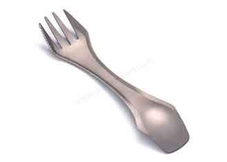 China Essential Titanium Camping Parts 3 In 1 Titanium Fork Spoon Knife Outdoor Flatware supplier