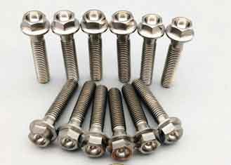 China Gr5 Bolts Titanium Fasteners Hexagon Flange Bolt For All Sizes Motorcycle Parts supplier