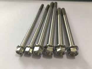 China Gr5 Titanium Motorcycle Parts Titanium Race Spec Flange Bolts M8 X 1.25 supplier