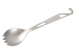 China Silver Portable Titanium Fork Spoon Light Weight For Outdoor Hiking Cutlery supplier