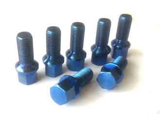 China Ti6al4v Titanium Steering Wheel Bolts Wheel Hub Bolts And Nuts Blue Color supplier