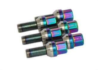 China Coloured Titanium Wheel Bolts Car Racing Wheel Nuts And Bolts Anti Corrosion supplier