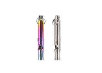 China GR5 Titanium Emergency Whistle Rainbow Colour 2 Styles A B Non Toxic Custom Logo supplier