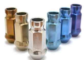 China M12 X 1.5 Titanium Wheel Bolts Nuts Anodizing Color For Automotive Car supplier
