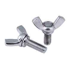 China Silver Color Metric Titanium Screws Wing Bolt And Nut Customized For Motorcycle supplier