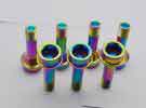 China Light Weight Colorful Gr.5 Titanium Alloy Lug Bolts For Racing Car Bolt Taper Head Bolt M14 X 1.5 factory