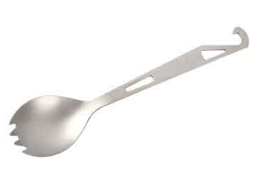Silver Portable Titanium Fork Spoon Light Weight For Outdoor Hiking Cutlery