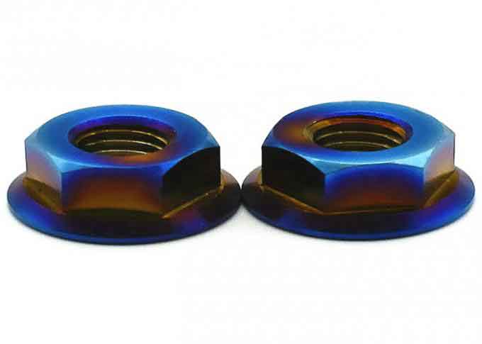 Blue Color CoatingCNC Titanium Parts Bolts And Nuts High Strength Anti - Corrosion